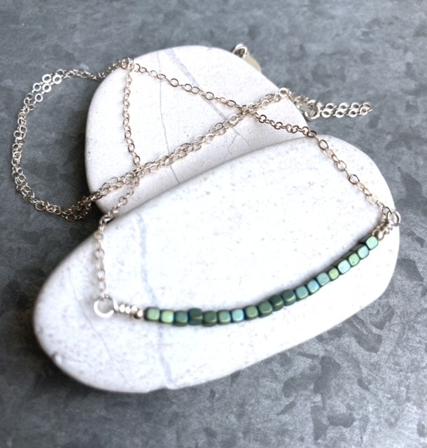 Beaded Bar Necklace