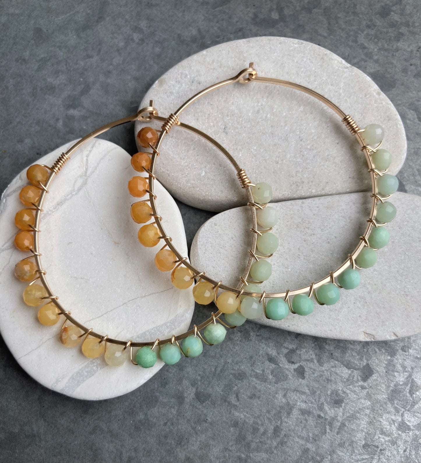 9-gold filled hoop with burma jade